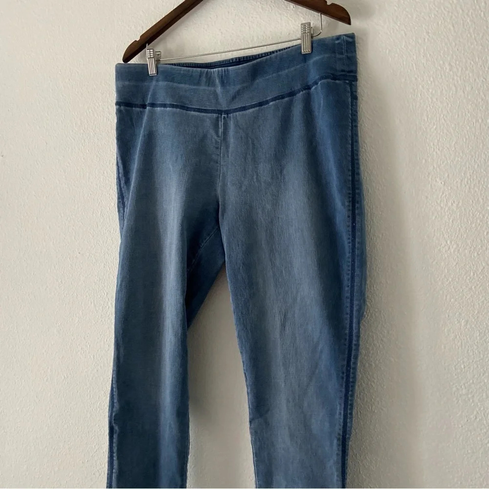 Skinny Pull On No Zip Pants DG2 XLP Cotton Blend Crop Athleisure Minimalist - Picture 5 of 11